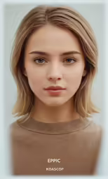 an adorable blonde young woman with big breast staring at the camera