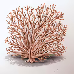 a close up of an artificial coral type thing on a white surface