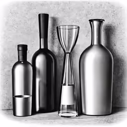 a collection of glass vases and wine glasses