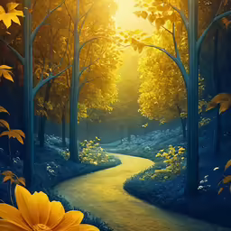 a path that is between a bunch of trees and grass