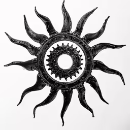 the intricate metal design features black and silver accents
