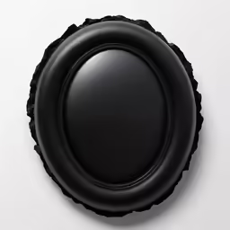 a black speaker on a white background