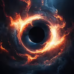 the end of a black hole in the sky