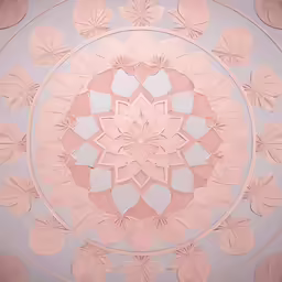 a flower on a white surface with some light pink colors