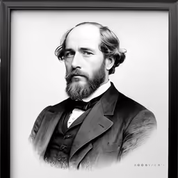 an old photograph of a man in a suit