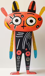 a toy with an abstract design of an animal on top of it