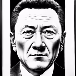 a framed portrait of president ronald f kennedy