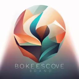a modern design poster that is the title for the new book, bokescove land