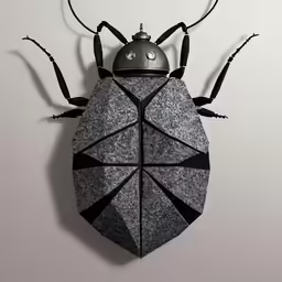 the grey bug with a hat on it is hanging from a wire
