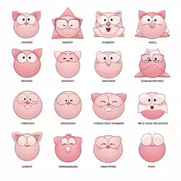 the characters in the cartoon pinkies are smiling