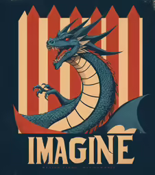 an illustration of a dragon with an image of itself