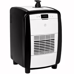 the water cooler is built into an enclosure for ventilation and cooling