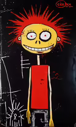 a very cute looking artwork piece with red hair