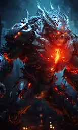 the robot in an animated image appears to have fire coming out of his arm