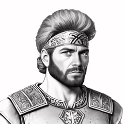 the portrait of the greek warrior general by artofitu
