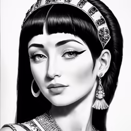 a woman wearing a tia and jewelry