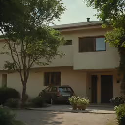 a house with a car parked in front