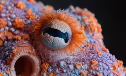 closeup shot of an artificial object, looking to its left