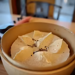 there is something in the bowl and you can see the food