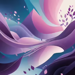 colorful abstract artwork that has wavy lines