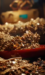 a bowl full of various kind of food