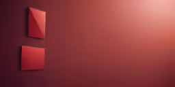 a couple of small red tiles on a red wall