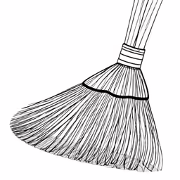 an illustration of a large broom on a white background
