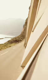 the side of a road is near an overlook point