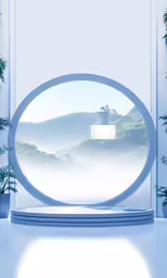 a white circular door that is in a room