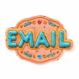 an image of a cookies with the word email spelled in it