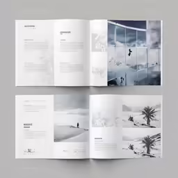 an open spread of a book with pictures on the pages
