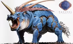 an illustration of the blue monster in action