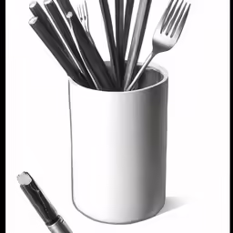 a silverware with forks inside of a cup