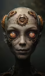 a surrealistic photo of an alien woman