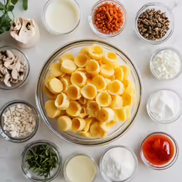 pasta is cut up and ready to be eaten