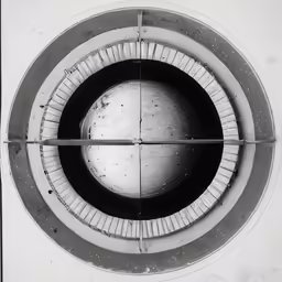 a very large circle with some big black spots