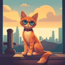 the orange cat has big blue eyes and sits next to a fire hydrant