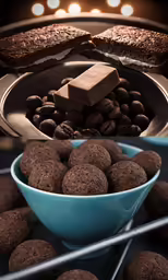 two bowls filled with a mixture of chocolate