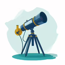 an old fashioned telescope with tripod on top