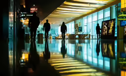 there are three people walking in a line