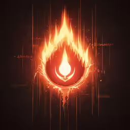 an image of a fire and flame graphic art