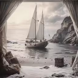 a boat that is floating in the water