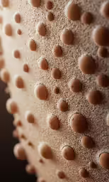a large group of sand dots on the side of a wall