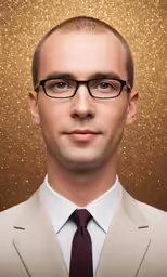 a man in suit and tie with glasses posing