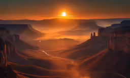 a mountain covered with many tall buildings at sunset
