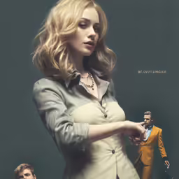 two people are shown in front of a black background