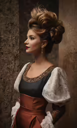 the lady in a dress is posing with her hands on her hips