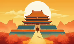 there is a man walking toward the sun
