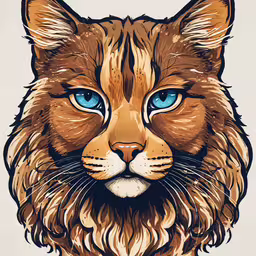a drawing of a cat