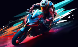 a man on a motor bike racing around the bend